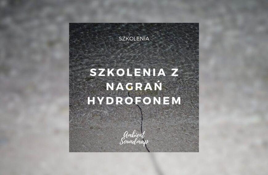 Zapraszamy na szkolenia: "Zabawa z hydrofonami" z Ambient Soundmap